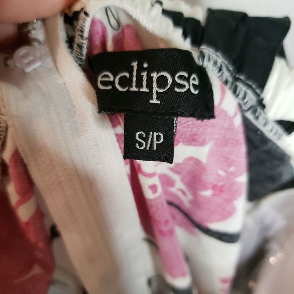 Eclipse Pink White Black Summer Spring Wedding Dress Midi Small - Picture 5 of 10